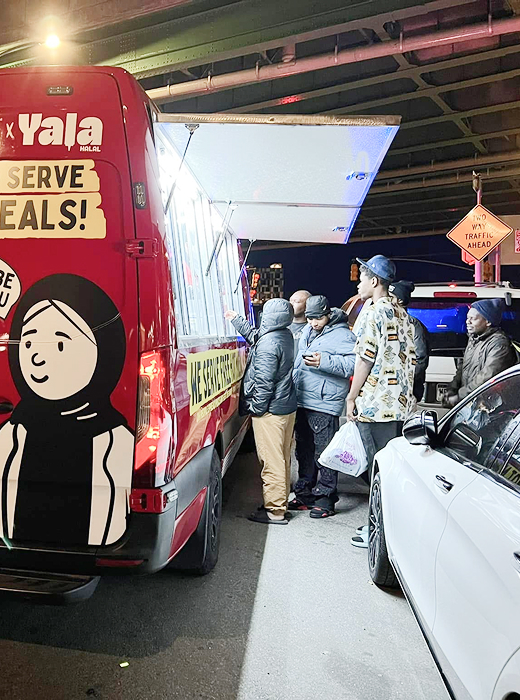 Hope Bus serving meals on the street